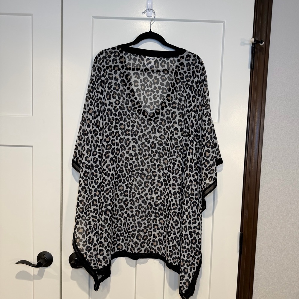 MICHAEL KORS Leopard Cheetah Caftan Cover-Up Beach Tunic Dress - Picture 4 of 6